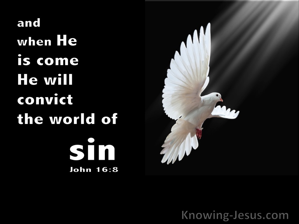John 16:8 When He Comes He Will Convict The World Of Sin (utmost)11:19